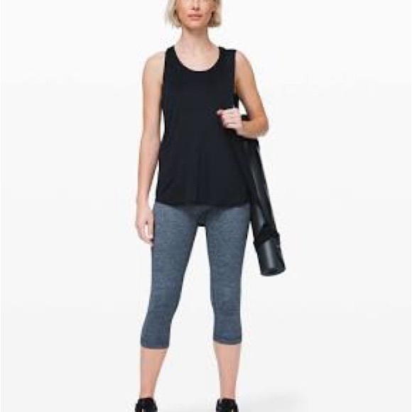 lululemon athletica Tops - Lululemon Essential Tank Top Pleated Racerback Semi Sheer Tunic Length 10